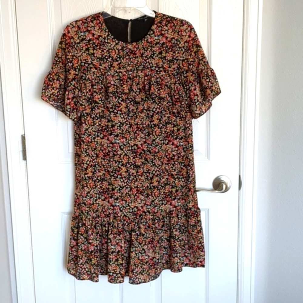 Alison Andrews Floral Ruffle Dress - M